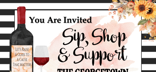 Invitation with wine bottle and fall decorations